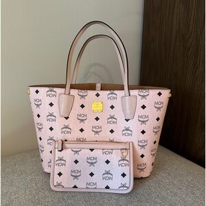 MCM Pink Tote Bag with Wallet & Dust Bag 😍